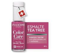 Poderm Esmalte Antimicótico para Uñas - Rosa Frambuesa - 8 ml | Antifúngico con Tea Tree, Silicio y Biotina | Fortalece, Repara y Cubre las Uñas Amarillas y Dañadas | Creado por una Podóloga en Suiza