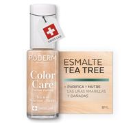 PODERM Esmalte Cuidado para Uñas con Tea Tree - Oro Brillante | Swiss Lab - 8ML | Enriquecido con Tea Tree, Silicio & Biotina | Purifica, Aclara & Nutre las Uñas Amarillas | Creado por una Podóloga