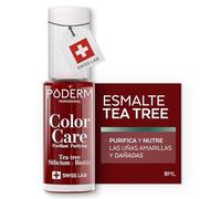 PODERM Esmalte Cuidado para Uñas con Tea Tree - Rojo Allure | Swiss Lab - 8ML | Enriquecido con Tea Tree, Silicio & Biotina | Purifica, Aclara & Nutre las Uñas Amarillas | Creado por una Podóloga