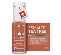 PODERM Esmalte Cuidado para Uñas con Tea Tree - Terracota | Swiss Lab - 8ML | Enriquecido con Tea Tree, Silicio & Biotina | Purifica, Aclara & Nutre las Uñas Amarillas | Creado por una Podóloga
