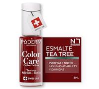 PODERM Esmalte de Uñas con Tea Tree - Rojo Allure | 8 ML - Swiss Lab | Purifica, Aclara y Nutre Uñas Amarillas y Dañadas | Enriquecido con Té de Árbol, Silicio y Biotina | Creado por un Podólogo