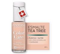 PODERM - ESMALTE DE UÑAS TEA TREE PARA HONGOS DE UÑAS - BEIGE NUDE - TRATAR LAS UÑAS AMARILLAS/DAÑADAS - Previene HONGOS - CUIDADO 2 IN 1 - FÓRMULA ÚNICA - Hecho en Suiza