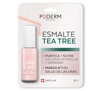 PODERM - ESMALTE DE UÑAS TEA TREE PARA HONGOS DE UÑAS - COLOR ROSA - TRATAR LAS UÑAS AMARILLAS/DAÑADAS - Esmastas-cuidado - Previene y trata HONGOS - CUIDADO 2 IN 1 - FÓRMULA ÚNICA - Hecho en Suiza