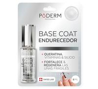 PODERM - Esmalte endurecedor para uñas BIOTINA SILICIO KERATINA - Fortalece y repara las uñas dañadas, debilitadas o quebradizas por el semipermanente o el envejecimiento - Manos y Pies - SWISS MADE