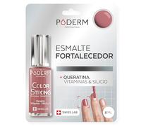 PODERM - Esmalte endurecedor para uñas BIOTINA SILICIO KERATINA - Fortalece y repara las uñas dañadas, debilitadas o quebradizas por el semipermanente o el envejecimiento - Manos y Pies - SWISS MADE