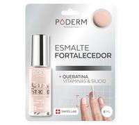 PODERM - Esmalte endurecedor para uñas BIOTINA SILICIO KERATINA - Fortalece y repara las uñas dañadas, debilitadas o quebradizas por el semipermanente o el envejecimiento - Manos y Pies - SWISS MADE