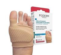 PODERM - PROTECTOR DE HALLUX VALGUS - DOLORES PLANTARES - Ortesis de protección - Amortigua y calma inmediatamente el dolor - Gel patentado con ÁRNICA - Activos 100% naturales - Swiss Made