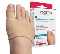 PODERM - PROTECTOR DE HALLUX VALGUS - JUANETES - Ortesis de protección - Amortigua, calma y alivia inmediatamente el dolor - Gel patentado con ÁRNICA - Principios activos 100% naturales - Swiss Made