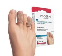 PODERM - PROTECTOR DIGITUBO CALLOS - OJOS DE GALLO - Protector de dedos del pie - Alivia los dolores - 2 protectores reutilizables de 7 cm - Ingredientes 100% naturales - Swiss Made