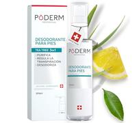 PODERM Spray Desodorante Anti Olor - 50 ML | Árbol de Té, Menta y Limón | Ayuda a Regular la Transpiración y Proporciona una Sensación de Frescura | Fácil & Rápido | Creado por una Podóloga en Suiza