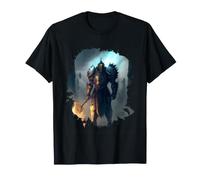 Poderoso Caballero en Armadura con Espada de Fuego Camiseta
