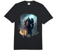 Poderoso Caballero en Armadura con Espada de Fuego Comfort Colors Adult Heavyweight T-Shirt