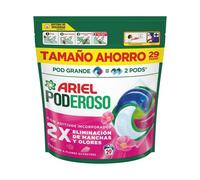 Ariel Pods PODEROSO Detergente lavadora capsulas | 29 Lavados | Frescor Silvestre | POD GRANDE = 2 PODS | 2X eliminación de manchas y olores