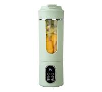 Poderoso Licuadora portátil de plástico con 12 cuchillas de acero inoxidable, licuadora recargable de tamaño Personal for batidos, licuadora de hielo y jugo compacto(Groen)