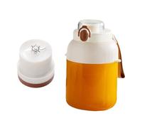 Poderoso Licuadora portátil de plástico con 2 tapas, Mini exprimidor eléctrico USB potente for batidos, mezcla de hielo y jugo compacto