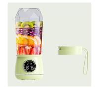 Poderoso Licuadora portátil de plástico con tapa for sorber, exprimidor eléctrico USB ajustable de 3 engranajes, taza pequeña y potente compacto(Groen)