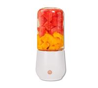 Poderoso Licuadora portátil de plástico, exprimidor personal de 4 cuchillas for batidos, mezcla de hielo, jugos y procesamiento de alimentos, 500ml/17,5oz compacto(Weiß)