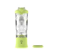 Poderoso Licuadora portátil de plástico, vaso exprimidor portátil de 6 hojas for batidos, mezcla de hielo, jugo y procesamiento de alimentos, 600ml/21,1oz compacto(Groen)