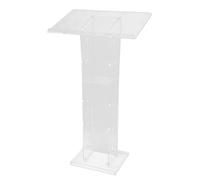 Podio acrílico, portátil, portátil, acrílico, podio, plexiglás, acrílico transparente, podio de estabilidad, soporte de podio, atril de acrílico transparente para iglesias, mensajes, universidades,