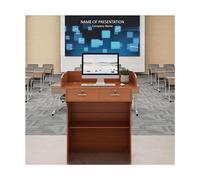 Podio ajustable de madera de nogal - Atril portátil de 80 cm de altura para profesores y oradores, ideal para presentaciones y eventos, 80 cm/120 cm, opciones disponibles