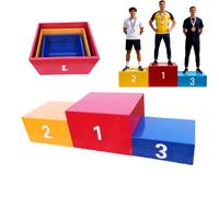 Podio de ganadores apilable para competiciones deportivas, soporte de metal resistente para primer segundo tercer lugar para ceremonia de premios, pista escolar y campo