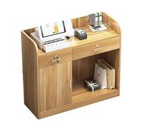 Podio De Madera, Atriles Y Podios, Atril con Ruedas para Anfitrionas, Almacenamiento De 2 Niveles Y Cajones con Cerradura, Mesa De Podio Móvil para Salas De Conferencias De Oficina(Yellow,120*40*92cm)