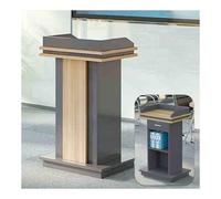 Podio de madera estable para la lectura del púlpito de la iglesia con atril Derversatile para conferencias, bodas y aulas con diseño deflector