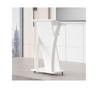Podio de madera para conferencias, atril para profesores, diseño científico para una fácil lectura, duradero y resistente al desgaste, perfecto para presentaciones y hablar en público (blanco)