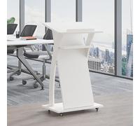 Podio portátil Woo con púlpito de ruedas para escritorio de recepción de iglesia, sala de conferencias, mesa de bienvenida, resistente y atril para hablar en público