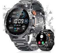PODOEIL Relojes Inteligentes Militares para Hombres, Reloj de Fitness AMOLED de 1.43" con Llamadas Bluetooth/100+ Modos Deportivos/Reloj táctico Resistente al Agua Compatible con Android e iOS.