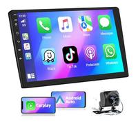 Podofo Android Estéreo de Coche 2 DIN con Inalámbrico Carplay y Android Auto, Coche de Radio con Bluetooth,[2G+32G] 9 Pulgadas Pantalla Táctil con GPS/Enlace Espejo/Controles Volante/Radio RDS