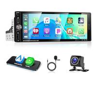 Podofo CarPlay 1 Din Radio de Coche con Type-C, 2G+32G Bluetooth 5.0 Pantalla Coche Táctil 6,86" Wireless Android Auto Autoradio, MirrorLink, FM/RDS Radio, USB, Bluetooth, EQ, DSP, SWC+ Cámara Trasera