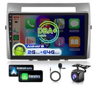 Podofo Dab/Dab+ 9“ Radio Coche para Toyota Corolla Verso AR10 2004-2009 Android Auto Carplay inalámbrico,Android Radio 2 DIN Bluetooth,HiFi,RDS/FM,cámara de visión Trasera AHD,Canbus
