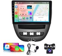 Podofo Radio para Coche de 10,1 Pulgadas para Peugeot 107/Citroen C1/Toyota Aygo Carplay inalámbrico Android Auto, 8 núcleos 4G+64G, DSP/Bluetooth/WiFi/Mirror Link/GPS+cámara Trasera