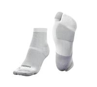 PODOKS - Calcetines hombre y mujer fascitis plantar con compresión para trabajo - Calcetines coolmax con almohadillado y separación del primer dedo (Blanco, L)