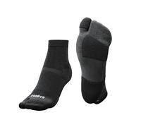 PODOKS - Calcetines hombre y mujer fascitis plantar con compresión para trabajo - Calcetines coolmax con almohadillado y separación del primer dedo (Negro, S)