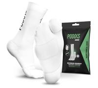 PODOKS - Calcetines Runinng Hombre y Mujer, Calcetines Biomecánicos para Runners con Almohadillas Protectoras, Mejora el Apoyo y Rendimiento en Carrera, Diseñado por Podólogos, Blanco, Talla M(39-41)