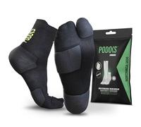 PODOKS® Calcetines Running Hombre y Mujer - Caña Media | Compresión deportiva y almohadillado estratégico | Alivia Fascitis Plantar | Sirve para Padel, Crossfit, Trekking y cualquier deporte