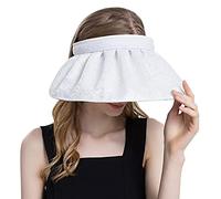 PODOLIXIA Gorra con visera para el sol, gorra de béisbol para mujer, con ala grande para golf, ciclismo, pesca, verano, vacaciones, playa, ocio, elegante, para mujer, sombrero de visor, protección UV,