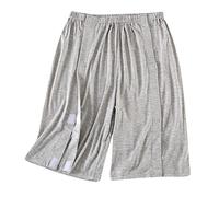PODOLIXIA Pantalón corto rasgable después de la cirugía, velcro lateral, pantalones cortos para pacientes con fractura/cirugía - Pantalones para hombre Tearaway, gris, XXL