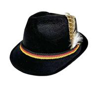 PODOLIXIA Sombrero retro bávaro de fieltro con pluma para adultos, fiesta de Halloween, Oktoberfest, vestido de Bavarian, Role Play and Cosplay Oktoberfest Sombrero tradicional fiesta temática