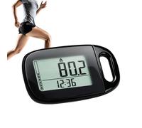 Podómetro 3D, contador de pasos, portátil, ABS, para caminar, con pantalla LCD grande, sensor 3D silencioso, pasos, distancia, calorías, tiempo, función de memoria, con clip, para caminar