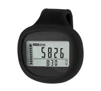 Podómetro con clip, contador de calorías, contador de pasos con clip 3D | Cordón fácil de usar incluido, almacenamiento de datos de 7 días, grabadora de fitness, podómetro para pasos y millas