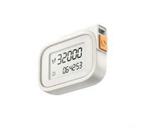 Podómetro para caminar con sensor 3D, contador de pasos con automático para despertar, dispositivo digital simple para correr, trotar, color blanco compacto, 6 x 1,8 x 8 cm