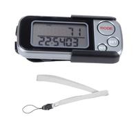 Podómetro para Caminar Pasos y Millas, podómetro 3D con Pantalla LCD, rastreador de Pasos con Memoria de 30 días y Contador de calorías, con Abrazadera y Correa para Hombres y