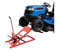 Podónimo para tractor de césped, capacidad de carga 226,8 kg, altura de elevación 44,45-61 cm, elevador para cortacésped, elevador ajustable para tractores de jardín, cortacéspedes y vehículos todo