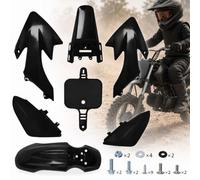 Podoy CRF50 - Kit de guardabarros de cuerpo compatible con XR50 XR 50 CRF 50 SDG SSR Pit Dirt Motor Trail Bike Negro con carenado de trabajo de perno de plástico (negro)