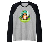 Podría Estar perdido Pero al Menos Tengo bocadillos Lindo Mapache Camiseta Manga Raglan