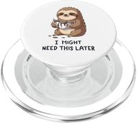 Podría necesitar café más Tarde - Lazy Sloth Caffeine Fix PopSockets PopGrip para MagSafe