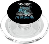 Podría parecer Que Estoy Escuchando, Pero en mi Cabeza Estoy Tocando la batería PopSockets PopGrip para MagSafe